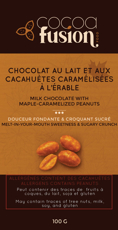 Chocolat au lait et aux Cacahuètes à l'Érable