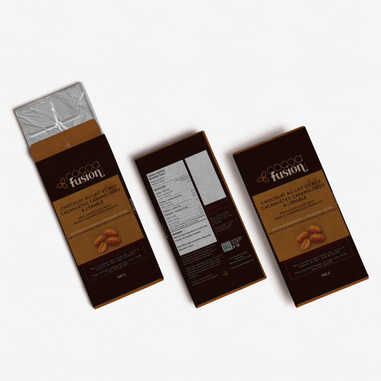 Chocolat au lait et aux Cacahuètes à l'Érable